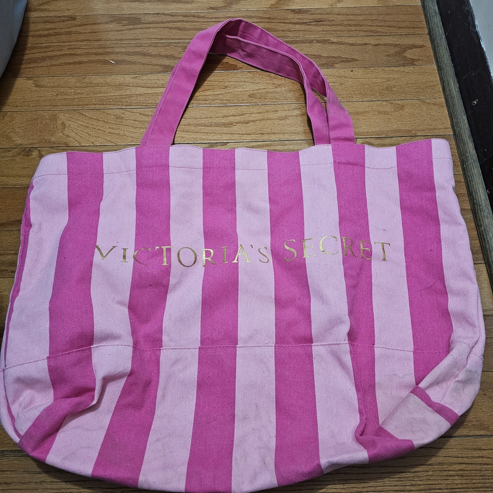 Victoria's Secret Pink and Gold Tote Bag